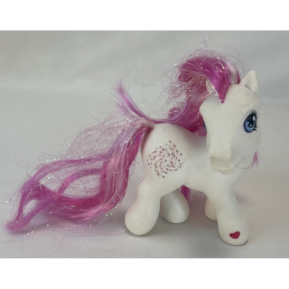 My Little Pony G3 Star Swirl White Pink Sparkle Mane Cutie Mark Figure